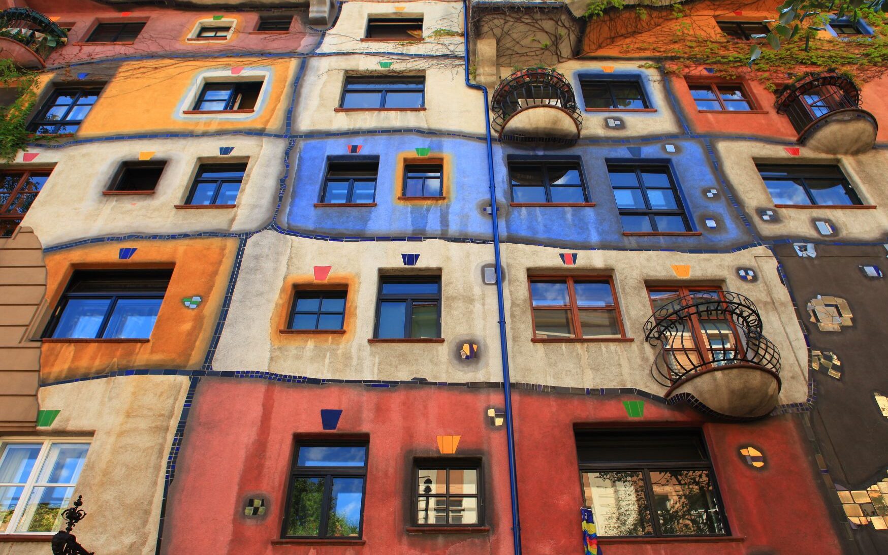 Hundertwasser Haus seconda facciata esterna